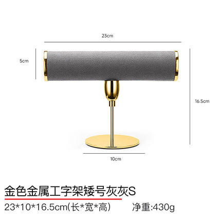 Hongtai Light Luxury Metal Bracelet Jewelry Display Stand Stand Bracelet Microfiber Jewelry Display Props in stock Wholesale