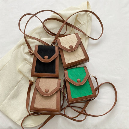 Mobile Phone Bag for Women 2024 New Cross-Border Niche Mini Retro Versatile Shoulder Crossbody Lipstick Bag Portable