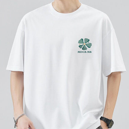 100% Pure Cotton Short-Sleeved T-Shirt for Men 2026 New Summer Design Niche Trendy Versatile Loose T-Shirt Top