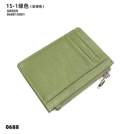 Double-sided Driver's License Multi-card Slot Genuine Leather Zipper Card Bag Top Layer Cowhide Men's Thickened Light Luxury Women's Small Coin Purse Case