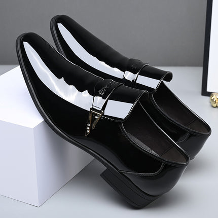 Source Manufacturer Leather Men's Classic Casual Leather Shoes Pointed Toe Versatile British Style Leather Shoes Wear-Resistant and Waterproof