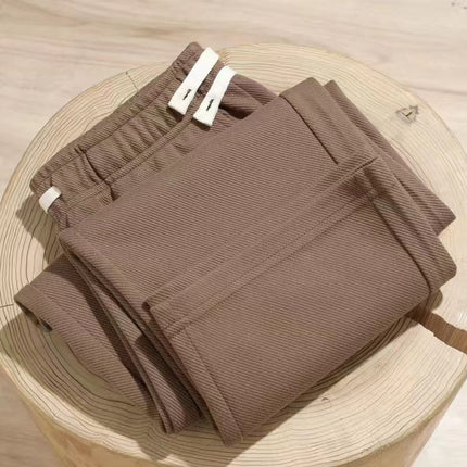 Unresistable Sweatpants! 300g Heavyweight Light Gray Twill Straight Loose Sweatpants Men's Casual Sports Pants Women