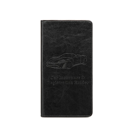 Leather Car Document Bag Card Holder Car Registration and Insurance Holder Multifunctional Pu Car Document Id Holder