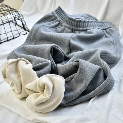 [Cashmere Sweatpants] Winter Women's fleece-lined Thickened Sports Sweatpants Leg Pants Sports Casual All-match Pants