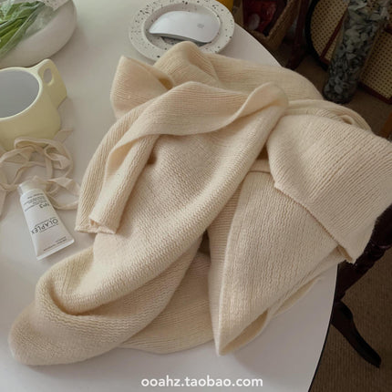 Cream rice ~ many colors simple-looking couple's soft glutinous autumn and winter warm cashmere-like scarf shawl