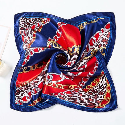 70 Floral Polka Dot Imitation Silk Scarf Neck Scarf Korean Style Atmosphere Sun Protection Scarf High-End Wholesale