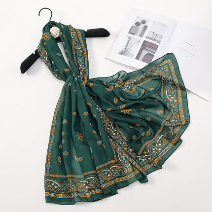 New Silk scarf elegant big scarf dot pattern female shawl beach towel scarf wild factory in stock