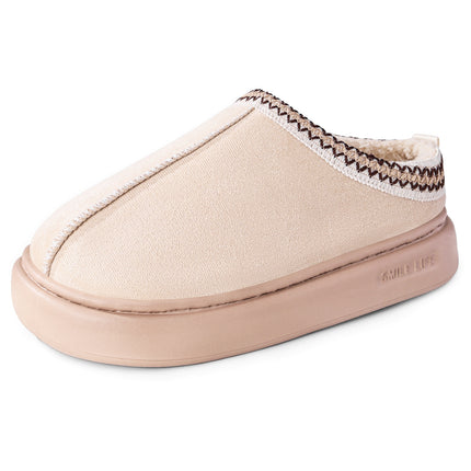 Winter Women's Home Cotton Shoes with Extra Fleece and Thickened Large Size Cotton Slippers That Can Be Worn Outside, Cross-Border Wholesale, Cold-Proof and Warm Cotton Shoes