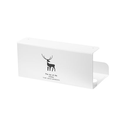 Kitchen Tissue Holder Wholesale Punch-free Cabinet Creative Carbon Steel Paper Box Hanging Household Paper Hanging Paper Storage Rack