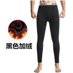 X-men's long johns) black-thin brushed / M