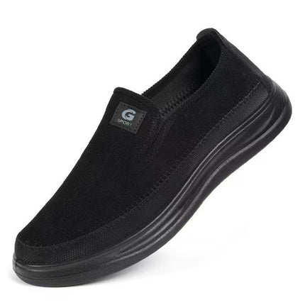 Spring and Autumn Men's Work Shoes Black Old Beijing Cloth Shoes Casual Polyurethane Soft Sole Middle-Aged and Elderly Dad Shoes