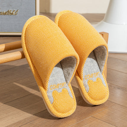 Spring and Autumn Cotton Slippers for Women, All Seasons, Winter, Indoor Home Use, Cotton and Linen Non-Slip Home Couple Wholesale Hemp Slippers for Men
