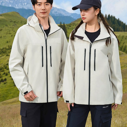 Full Hot Air 2025 New Couple Travel Camping Jacket Men's Single Piece Couple Outdoor Waterproof Jacket Jacket