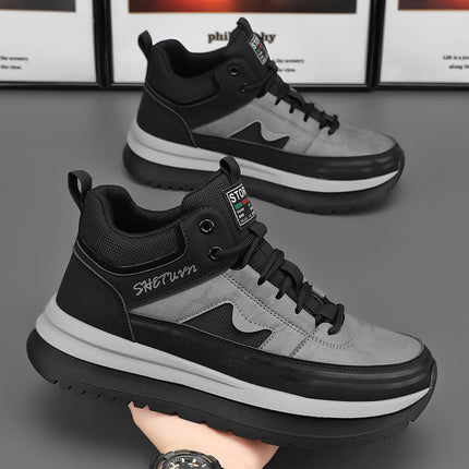 Leather Versatile Casual Microfiber Fashionable Spring Men's Shoes New Sports Shoes Retro Men's Trendy 2025