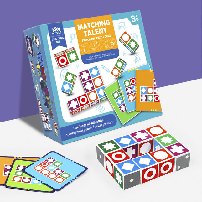 Early Childhood Education Educational Shape Matching Talent Thinking Space Training Advanced Board Game Wooden Toys Wholesale