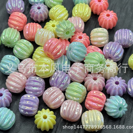 Acrylic light color plated AB colorful diy children beaded material candy AB colorful beads jewelry accessories