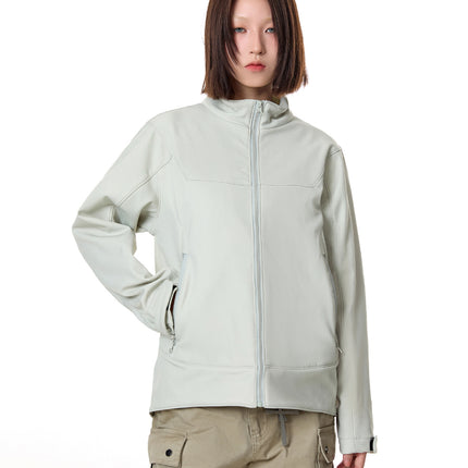 MADEEXTREME Gamma Bird Men's Thin Velvet Outdoor Casual Three-proof Collar Zipper Charge Jacket Coat