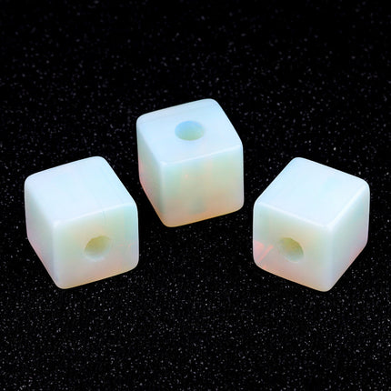Amethyst Agate Semi-Precious Stone 16mm Hole Diameter 5mm Square Large Hole Loose Beads DIY Jewelry Accessories Wholesale