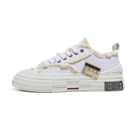 Wu Jianhao's Same Style Thick-Soled Beggar Shoes, High Version Men's Shoes 2023 New Retro Men's and Women's Canvas Shoes Putian