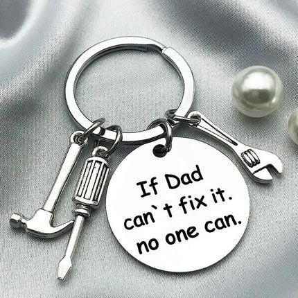 Cross-border European and American Explosions Keychain Screwdriver Wrench Dad's Tools Creative Engraving Personality Father's Day Gift