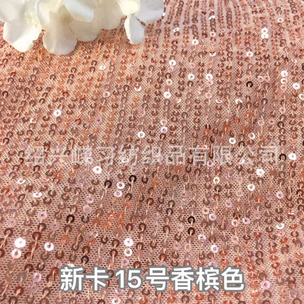 3mm straight sequins embroidered stretch mesh vertical embroidered beads fabric dress wedding dress stage clothing fabric wholesale