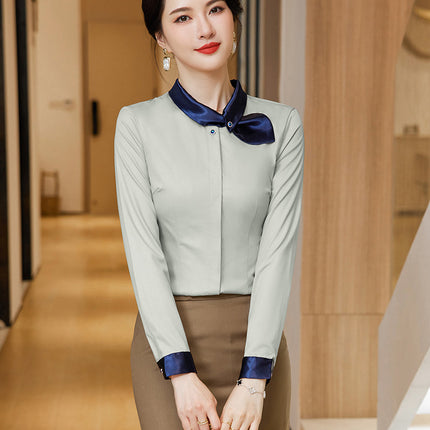 Stewardess Business Dress Shirt Hotel Front Desk Work Clothes suit Female Beautician Clothing Real Estate Consultant Women's Clothing suit