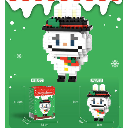 What is the cross-border Christmas building block ball micro-particle assembly puzzle snowman Christmas tree ornaments boys and girls gifts