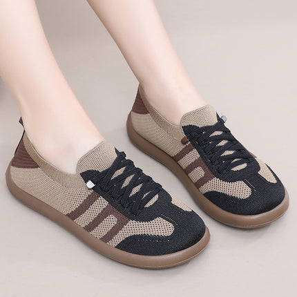 Women's Summer New Style German Training Shoes, Fly-Knit Slip-On Shoes, Shallow Breathable Slip-On Shoes, Versatile Casual Women's Shoes