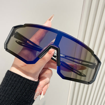New Cross-Border Outdoor Cycling Sports Glasses for Men and Women, Fashionable One-Piece Large Lens Motorcycle Protective Goggles