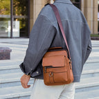 Khaki vertical large bag