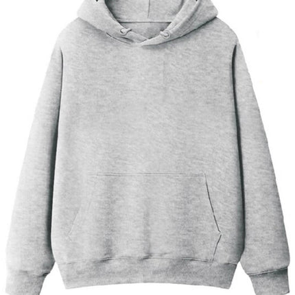 2026 New Solid Color Pullover 100% Pure Cotton 280g Terry Cloth Drop Shoulder Loose Fit Hooded Sweatshirt Couple Hoodie