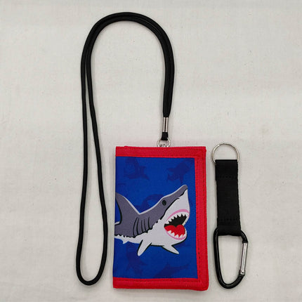 Cross-border Foreign Trade Rope Printed Wallet Mountaineering Buckle Long Three-fold Wallet Portable Coin Purse for Students and Children