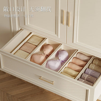 Japanese-style drawer storage box retractable tableware compartment storage box multi-functional tableware underwear socks sorting