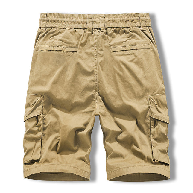 Multi-pocket Crock Pants Men's Summer Mountain Camping Trendy Washed Loose Trendy Brand Men's Stretch Casual Shorts Men's