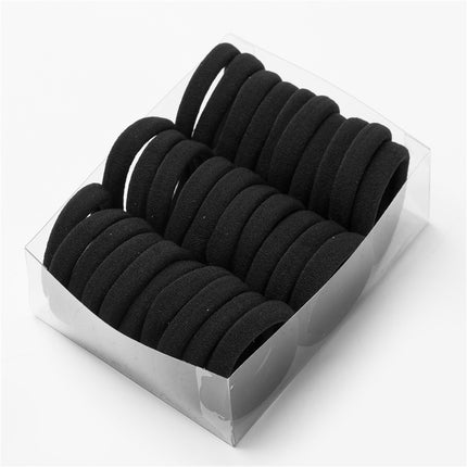 Seamless black hair ring towel ring ladies hair rope base base rubber band leather sleeve children's hair accessories manufacturers direct supply