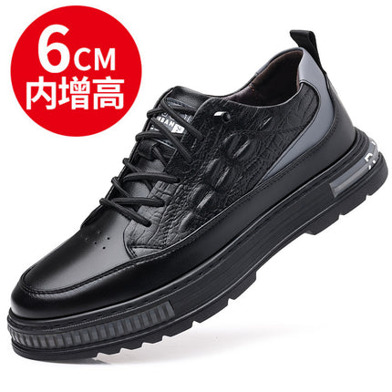 2023 new men's shoes sports casual inner height men's leather shoes small white shoes fashion trend men's shoes wholesale