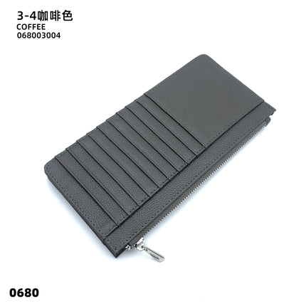 Women's Genuine Leather Fashion Long Zipper Mobile Phone Wallet High-grade Cowhide Men's Large Capacity Card Bag Two-in-One in stock