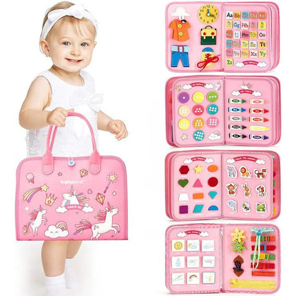 Three-Dimensional Early Education Children's Felt Book Unicorn Three-Layer Kindergarten Zipper Toy Quiet Book Wholesale Silent Toy