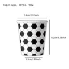 Paper cup 10pcs-white football