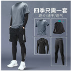 Gray checkered science fiction four-piece set / L (50.00kg -60.00kg)