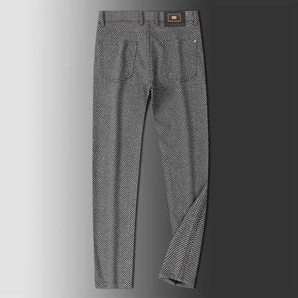 Corduroy 2025 Men's Light Luxury Business Casual Pants Autumn and Winter New Fashion Slightly Elastic Straight-Leg Warm Fleece-Lined Men's Pants