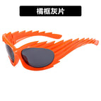 Orange framed gray slices / As shown in the picture