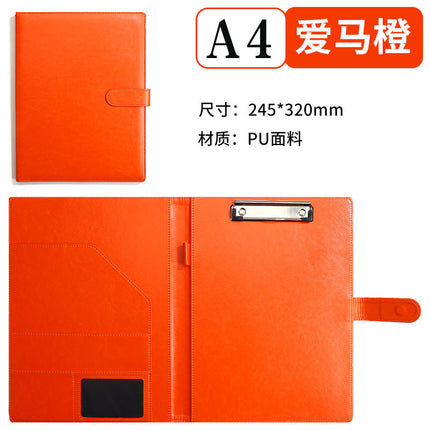 A5 Buckle Multifunctional Folder Pu Leather A4 Contract Folder Note Pad with Magnetic Buckle Business Manager Folder