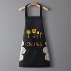 Knife and fork [hand wiping style] black