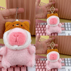 Bead chain style / Light pink puppy hat capibala