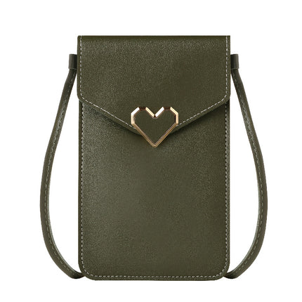Mobile Phone Bag Women's Cross-Body Halter Mobile Phone Bag 2024 New Summer Vertical Style Lightweight Walking Touch Screen Small Bag