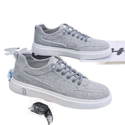 Canvas Shoes Men's Summer Soft-Soled Work Casual Sneakers Men's Breathable Slip-On Cloth Shoes