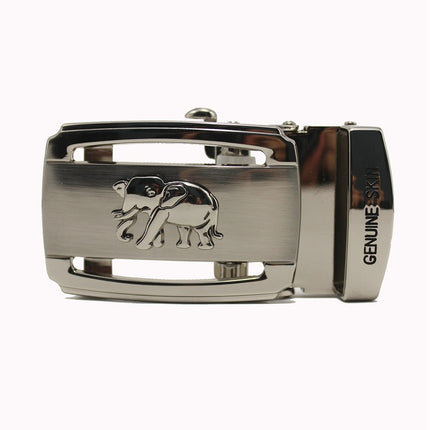 Men's toothless belt buckle pants head no hole toothless elephant alloy belt head 3.8 suitable for Thailand belt