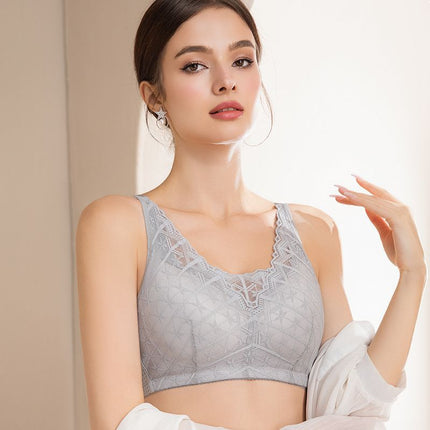 New Style Thin Lace Bra for Women, Push-Up, Side Support, Beautiful Back, Wireless, Plus Size Lingerie 2566
