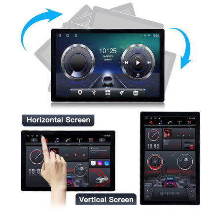 13inch Single 1-Dual 2-Disc 360-Degree Rotating Head Unit Car Android Touch Screen Central Control Navigation Reversing Image Device